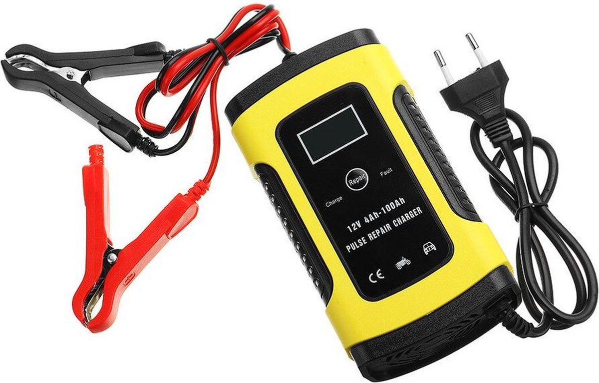 Acculader 12V - Druppellader - Acculader auto boot scooter motor camper - Batterijlader - Reparatie Modus - Autoaccessoires - onderdelen