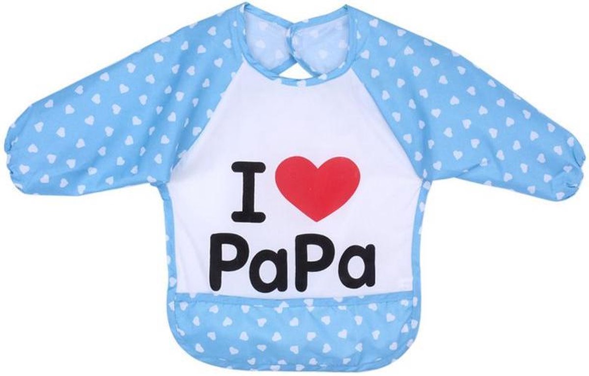 Slabbetje / schort I LOVE papa - waterdicht