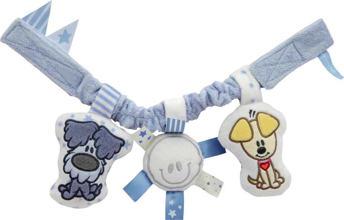 Autostoelspeeltje Woezel & Pip - babyblauw