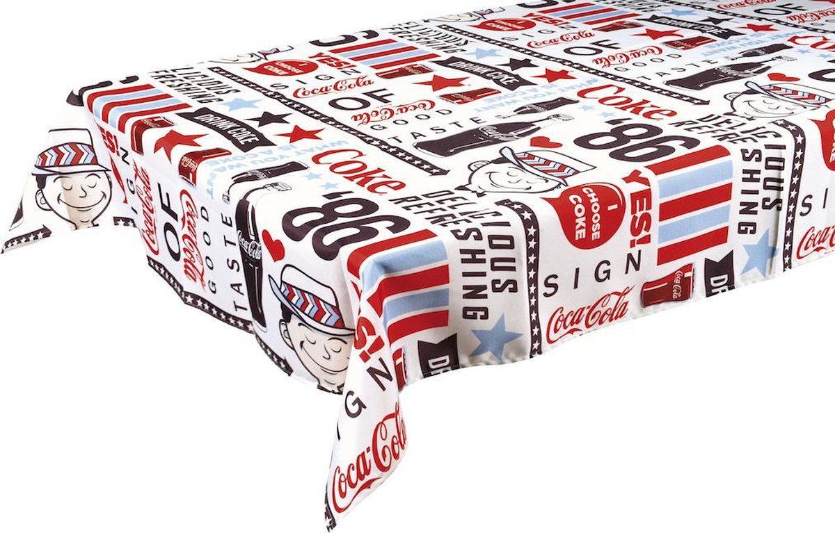 Coca-Cola Tafellaken - Tafelkleed - Tafelzeil - Retro - 86 - 140 cm x 180 cm