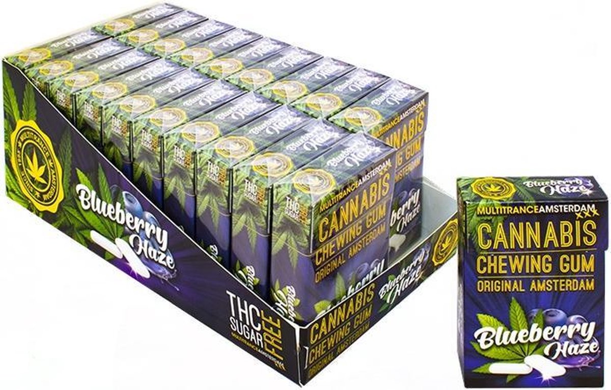 MediCbd Blueberry Haze Chewing Gum - 20 Piece Display