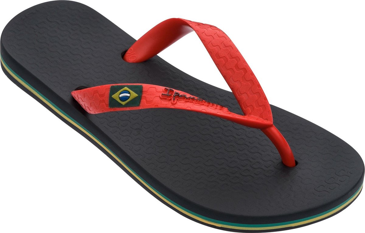 Ipanema Classic Brasil Kids Slippers - Zwart/Rood - Maat 27/28