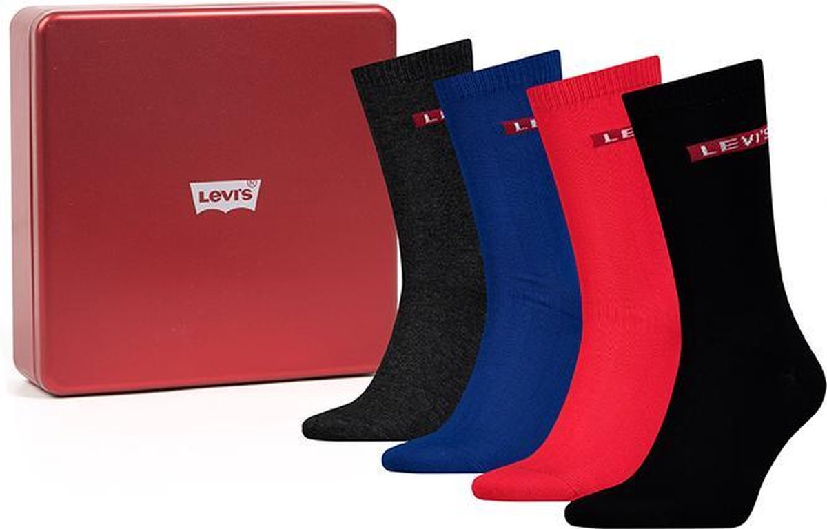 Levi's - Uni - 4-Pack Giftbox Sokken Navy - Multicolor - 39-42