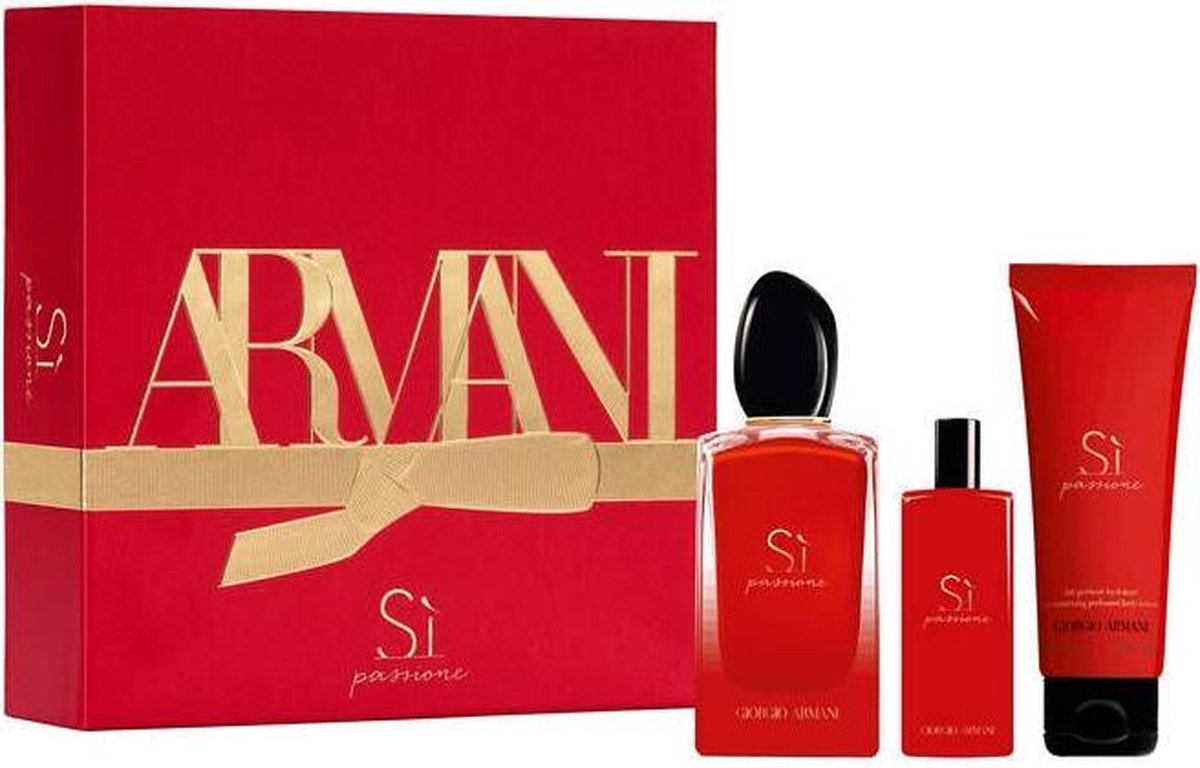 Si Passione Intense 100ml Edp + Mini +Bodylotion - Armani set