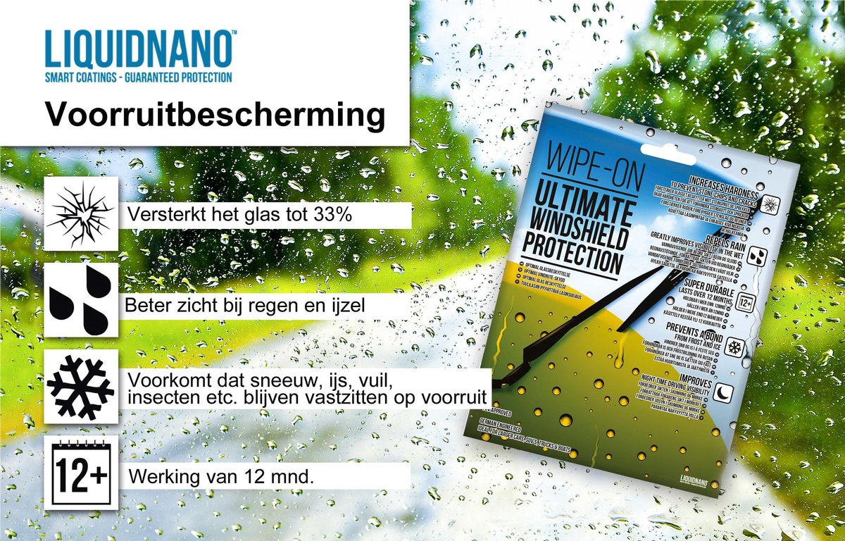 LIQUIDNANO™ Voorruit Pantsercoating met nano-technologie - SUV/Vrachtwagen