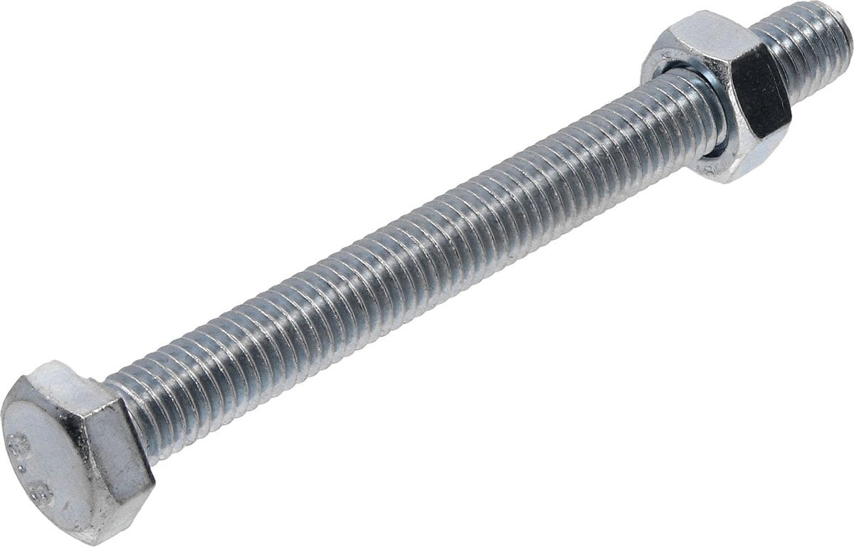 Zeskantbout met moer M8x80 per 20 gegalvaniseerd