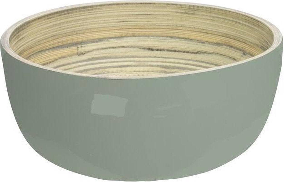 Schaaltje ø14x6cm Bamboe Groen