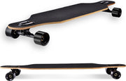 I Wannahave Longboard - 41 x 9 Inch - 105.5 cm - Max. Draagbaar 150KG ABEC PU Wielen Rasta skull