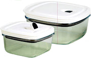 KINGHOFF 8 delig uiterst duurzame glazen vershoudbakjes - Mealprep - voor koelkast/vriezer/oven/magnetron - deksel met luchtventieltje