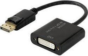 Renkforce RF-4299048 DisplayPort / DVI Adapter [1x DisplayPort stekker - 1x DVI-bus 24+5-polig] Zwart Vergulde steekcontacten 10.00 cm