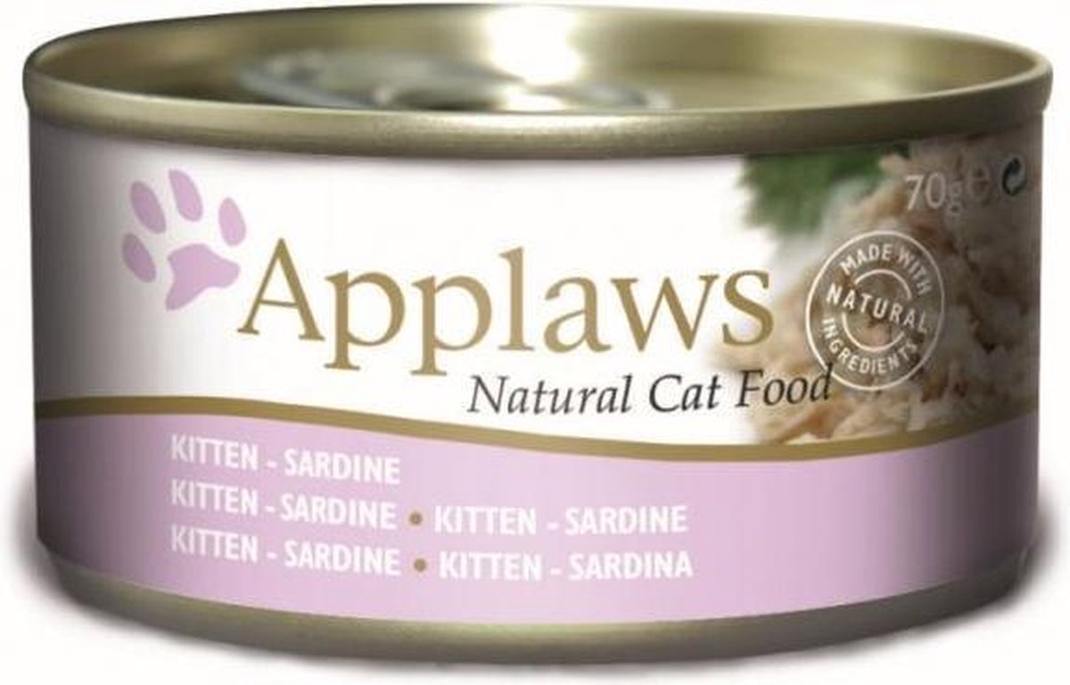 Applaws kitten blik sardine kattenvoer 70 gr