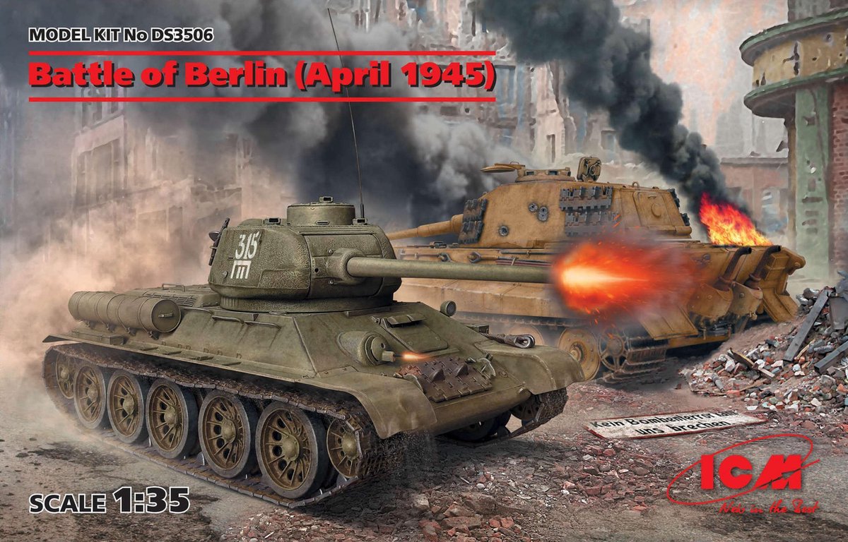 1:35 ICM DS3506 Battle of Berlin (April 1945) T34-85