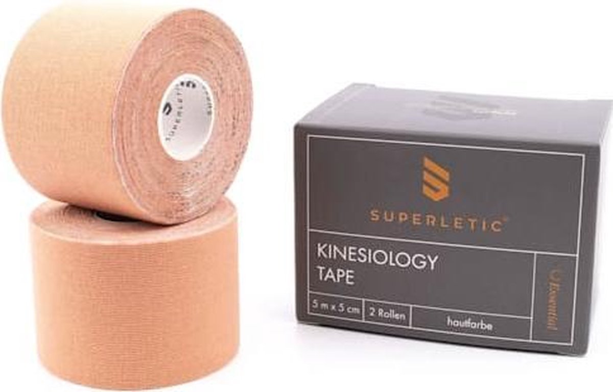 CAPITAL SPORTS Elek Kinesiotape - Sport tape rollen 5 m x 5 cm - katoen en acryl lijmlaag - waterproof - latexvrij