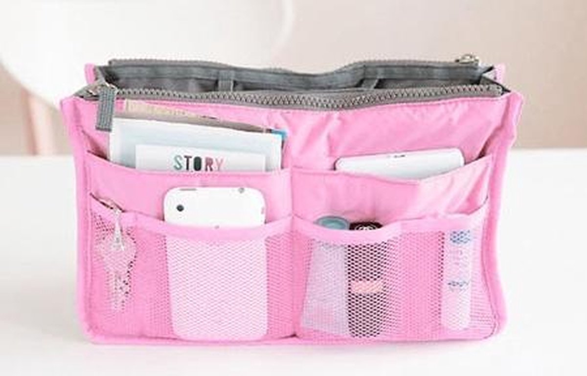 Bag in Bag - Tasorganizer - Lichtroze - Nooit meer chaos in je tas