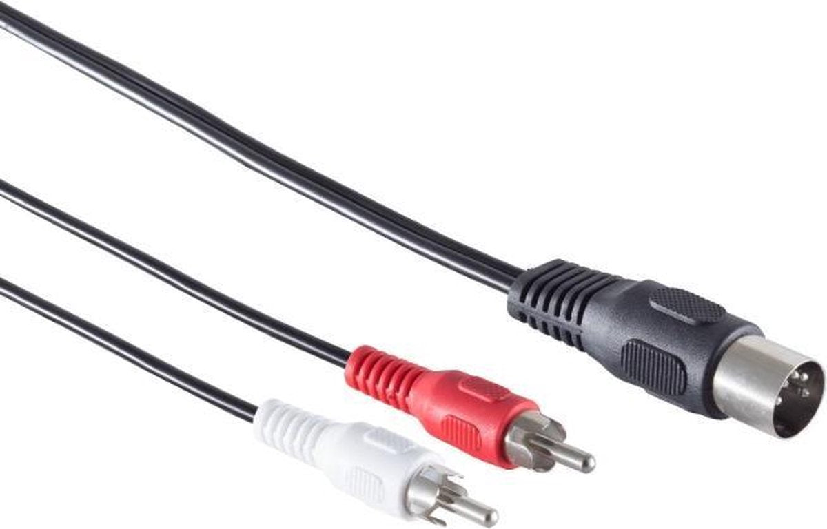 Tulp stereo 2RCA naar DIN 5pins kabel - 1