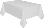 Tafelkleed dun Plastic wit XL 137x274cm / Let op dit is dun plastic geen tafelzeil