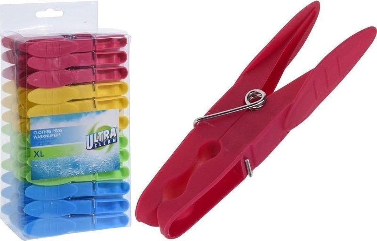36x Kunststof wasknijpers 11 cm - Huishoudelijke producten wasknijpers