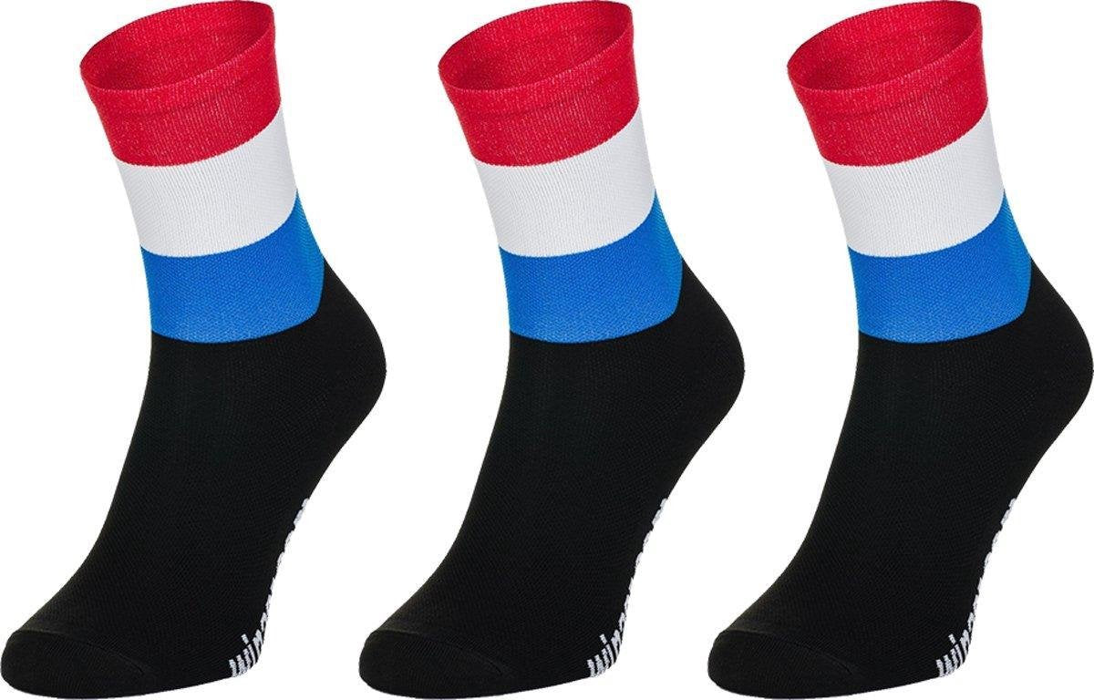 Winaar Fietssokken Nederland Rood/Wit/Blauw Maat XS (36-38) - 3 Paar