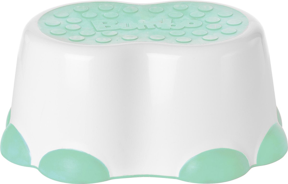 Bumbo - Stepstool Opstapje - Wit/Mint  - Antislip Krukje - WC Krukje - Kinder opstapjes - WC trainer wit - WC Kinderhulp - Toilet Trainer - Opstapje - Kruk - Opstapkrukje - Baby Opstapje - Veilig - Keuken Opstapje - Trapje