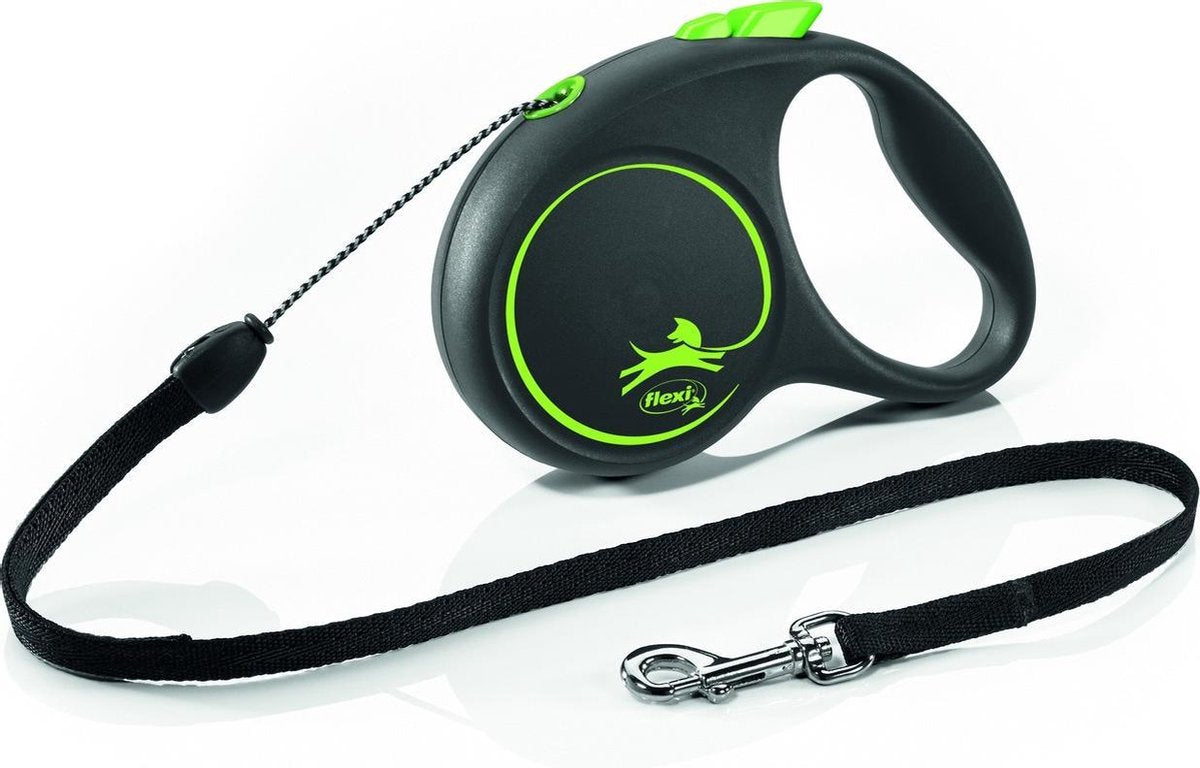 Flexi Rollijn Black Design Cord Groen