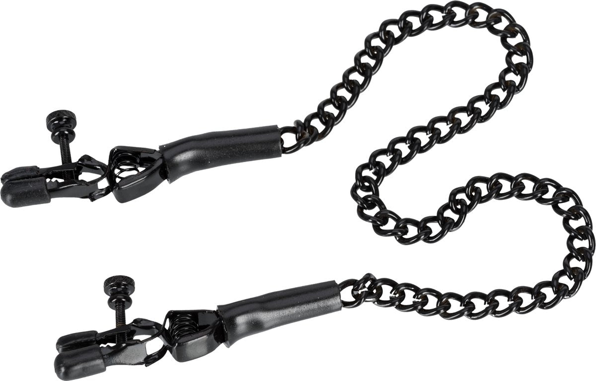 Pipedream Fetish Fantasy tepelklem Nipple Chain Clamps zwart