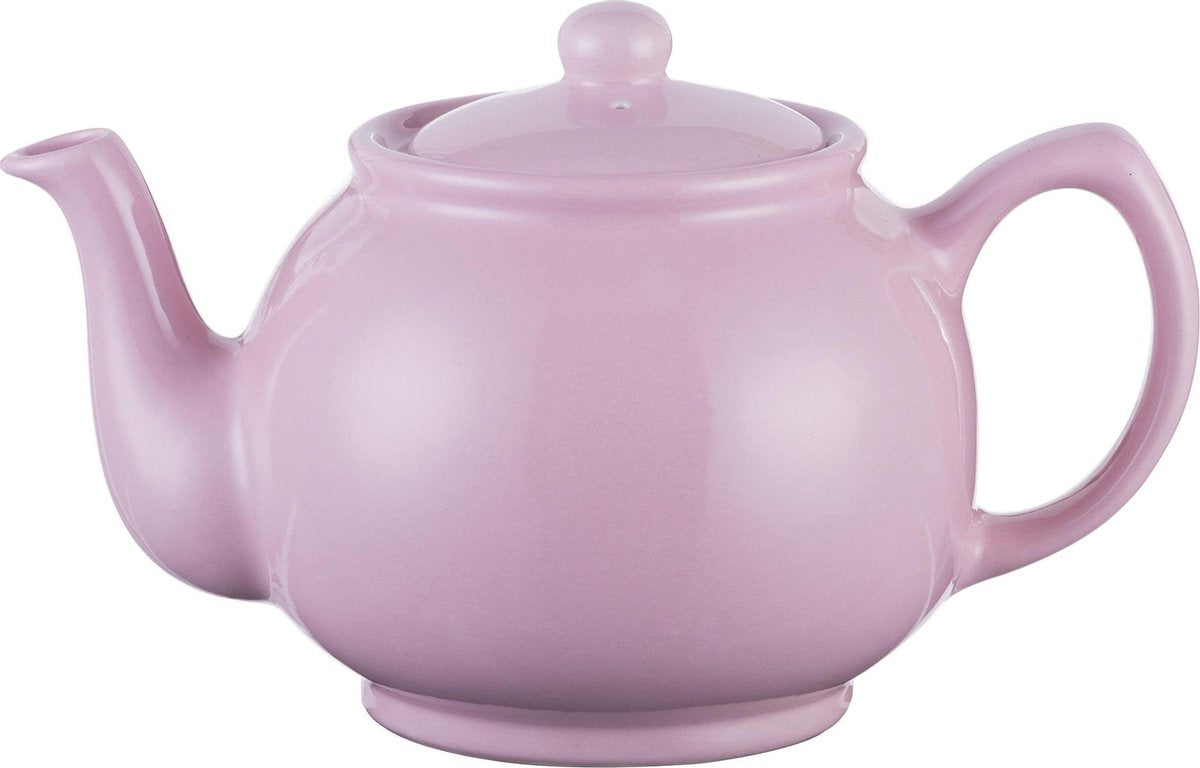 Price en Kensington - Theepot - 6 pers. - Niet zwaar - Handvat blijft koud - 1u warm - Aardewerk – Pastel Roze - 1.1 L - Ø 12 cm