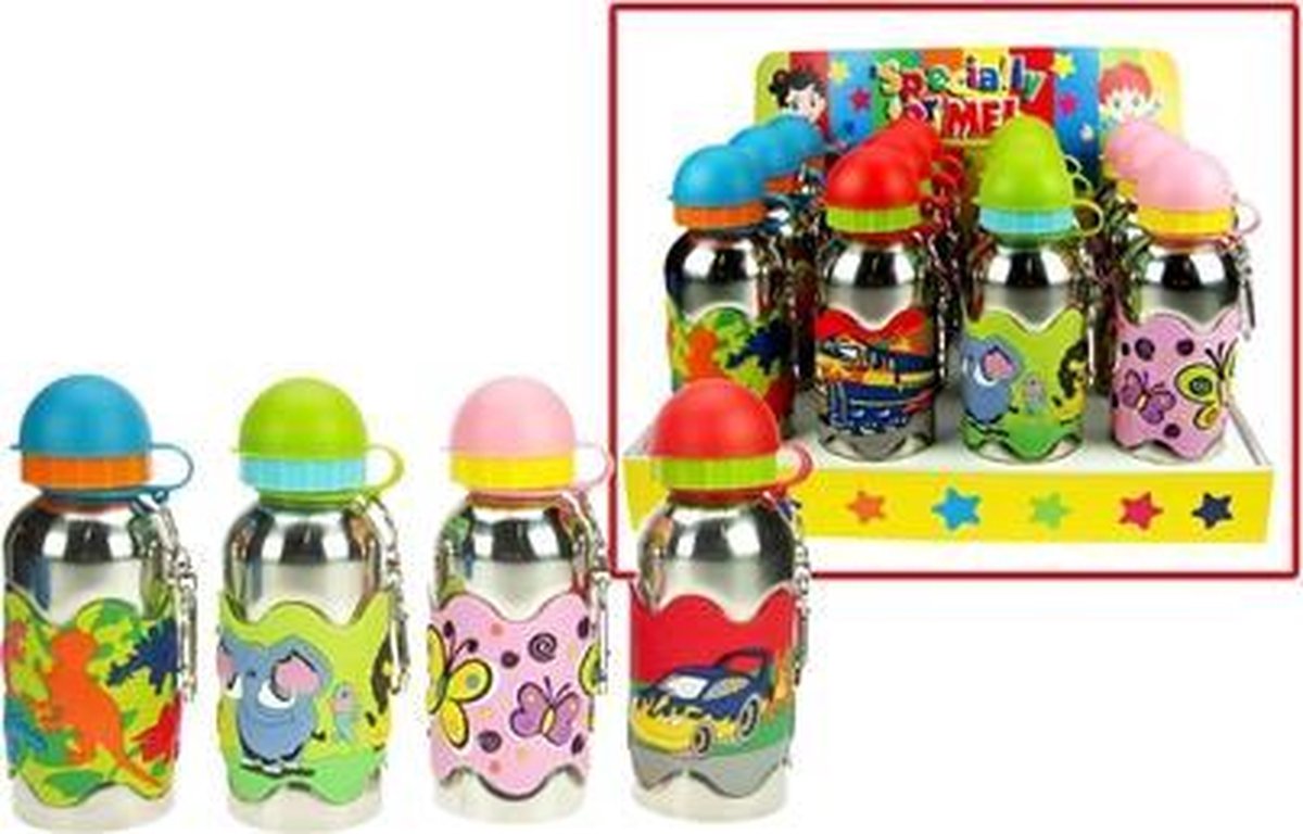 Drinkfles Inox met vinyl kindertekening