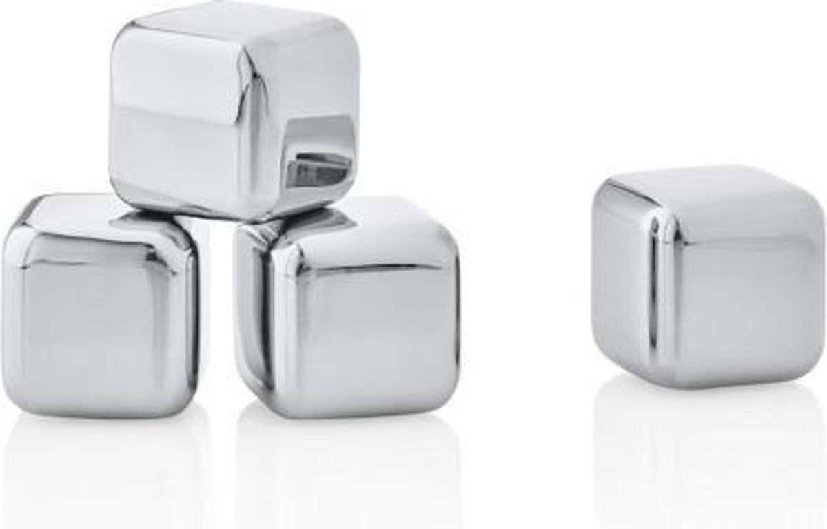 Blomus Lounge Stalen ijsklontjes set 4 stuks