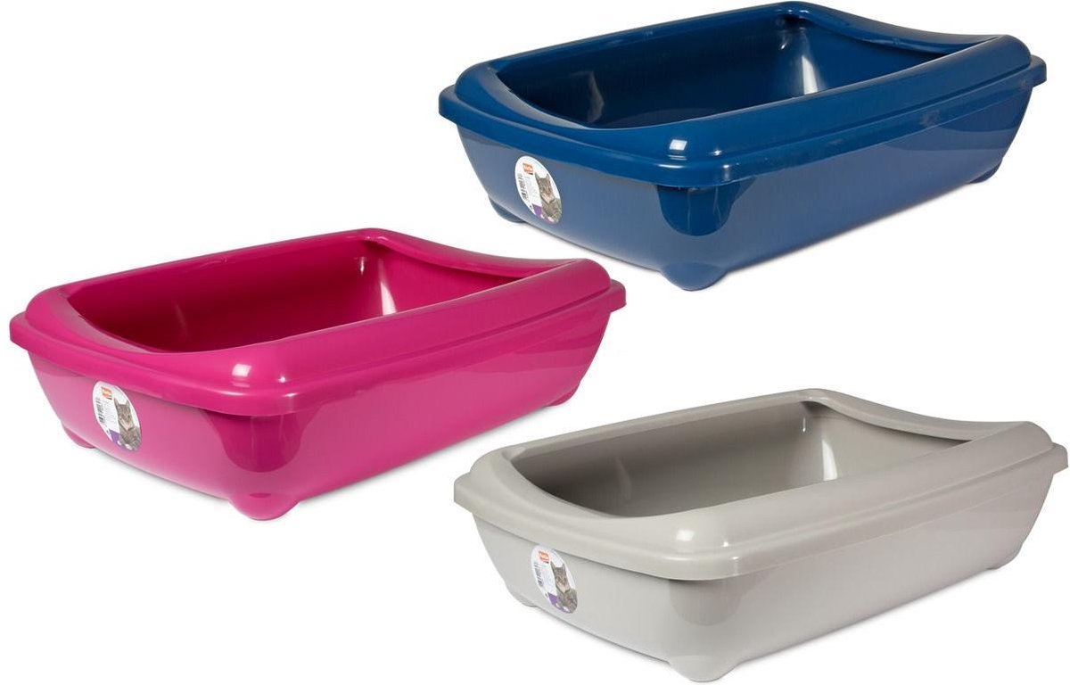 Cat toilet with rim arist-o-tray classic assorted colours 50cm