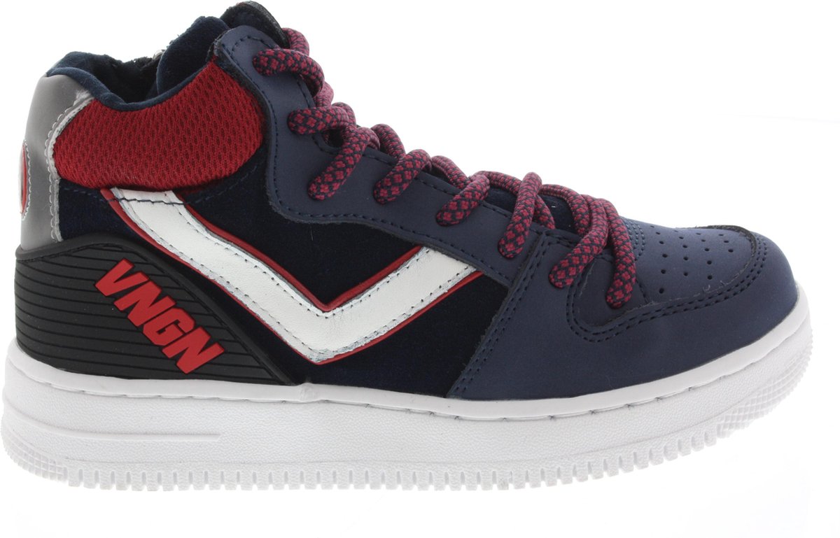 Jongens Veterschoenen & Klitteband Vingino Vb42-1021-02 Alessio Mid Donkerblauw - Maat 29