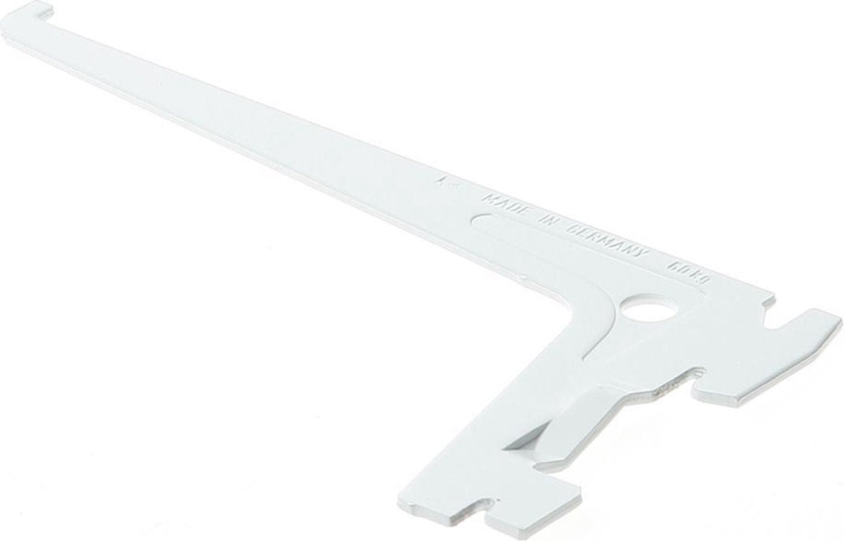 Schadébo Drager Element enkel 2-haaks sys 50 staal wit 15cm 10105-00101 (Prijs per 10 stuks)