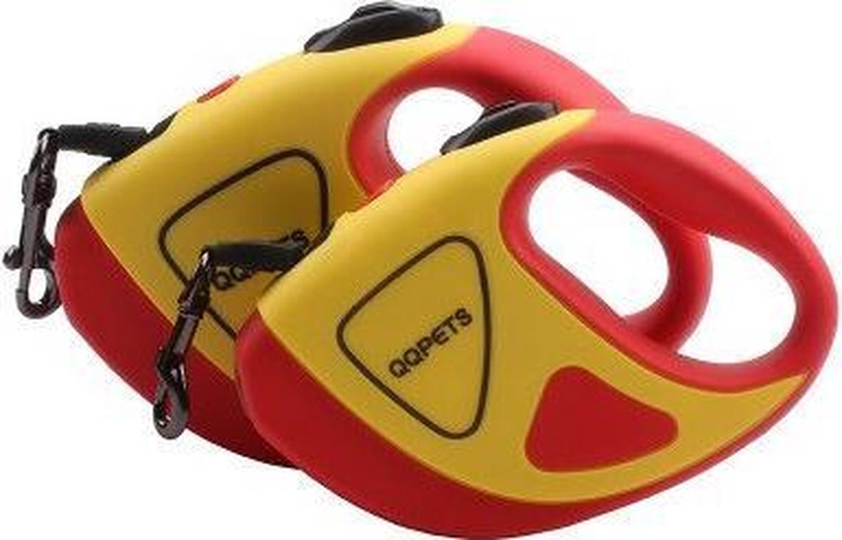 TBG Huisdier Hond Automatische Intrekbare Vezel Leiband Nacht Veiligheid LED Shining Automatisch Uitrekkende Hond Hand Vasthouden Touw DierbenodigdhedenYellow 5m