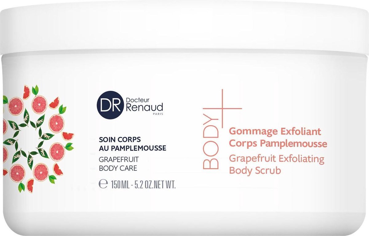 DR Renaud Peche / Pamplemousse Scrub Lichaam  - 150ml - Hydraterend Voor Een Droge Huid