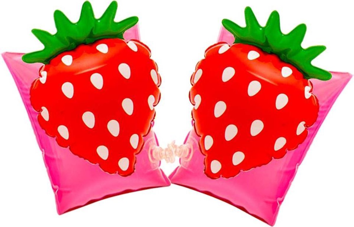 Aardbei zwembandjes - opblaasbaar - zwemband - zwemvleugels - zwemgordel - veilig - zwemmen - evooni - kinderen - 3-6 jaar - 15 tot 30kg - kers - aardbei - ananas - toekan - haai - unicorn - eenhoorn - krab