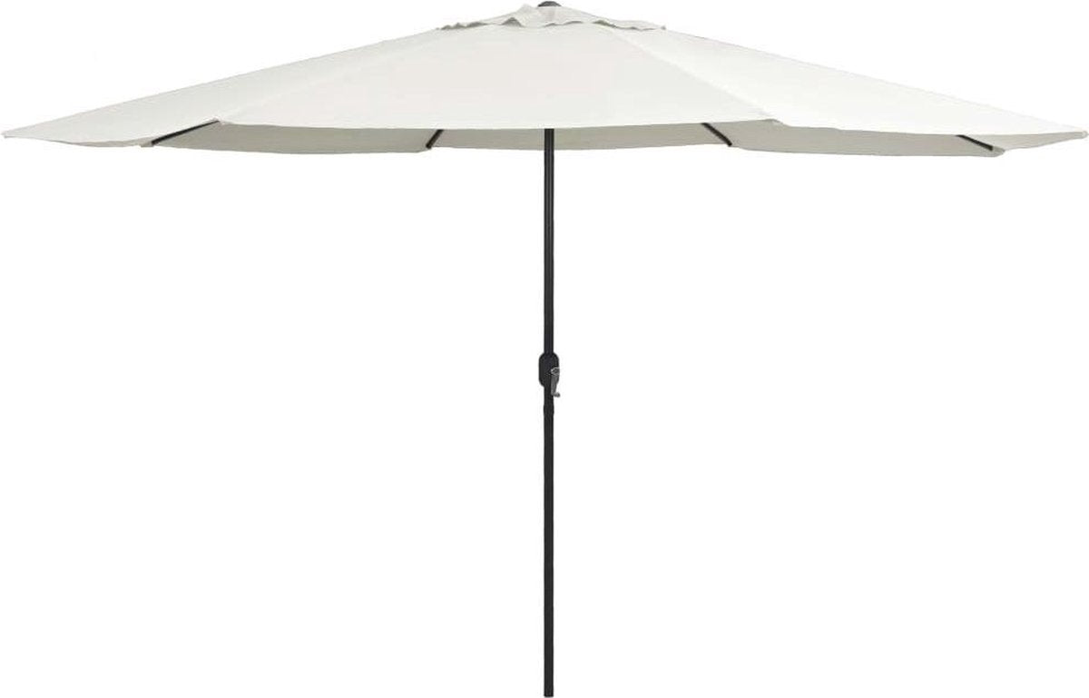 Tuinparasol met metalen paal 400 cm zandwit