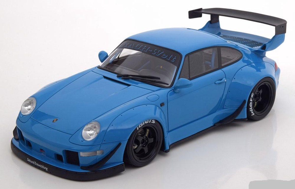 Porsche 911 (993) RWB blauw 1:18 GT Spirit Limited 504 Pieces