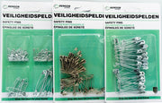 Veiligheidspelden - assortiment veiligheidspelden - klein en grote veiligheidspelden - 3 stuks -
