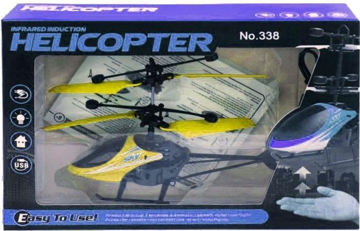 Zwevende helikopter met sensor