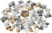 Creative Strasstenen Vierkant 6x9x12mm Goud/zilver 360 Stuks