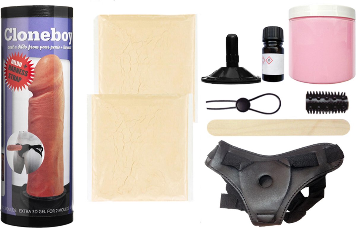 Cloneboy Dildo & Harnas Strap - Roze