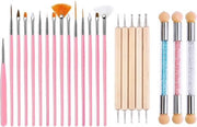 GUAPÀ Nail Art Penselen Set Deluxe voor het maken van prachtige versierde nagels - 23 Penselen High Quality