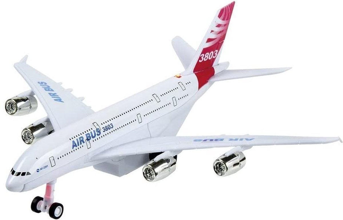 Happy People Vliegtuig Airbus 3803 18 Cm Rood/wit