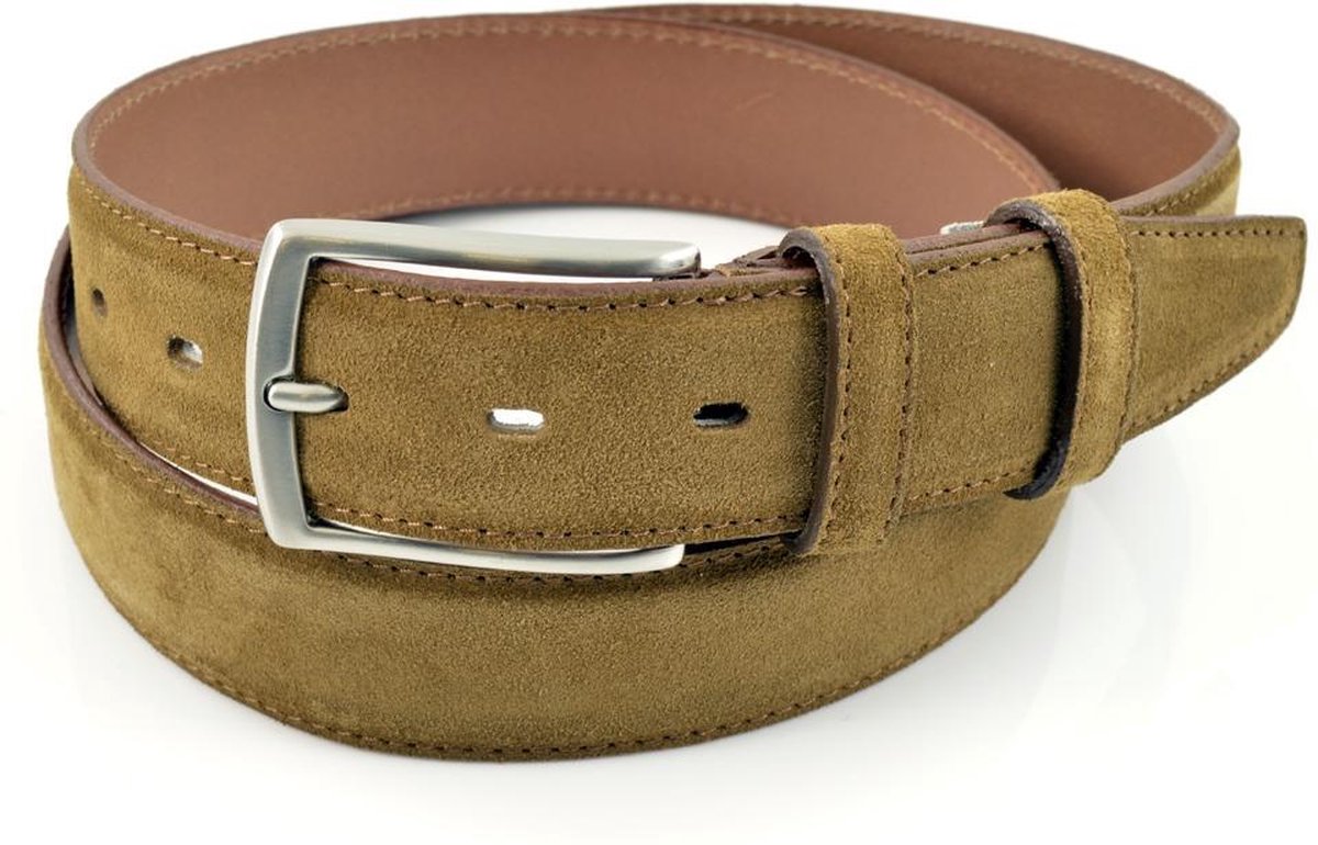 Michaelis Riem Tabacco Bruin Suede Zilveren Gesp - 95