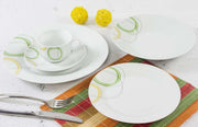 YILTEX – Eva - Serviesset / Tafelservies/ Serviesset 6 Persoons / Servies 6 Personen / Serviesset 30 Delig / Serviesset Rond – Porselein