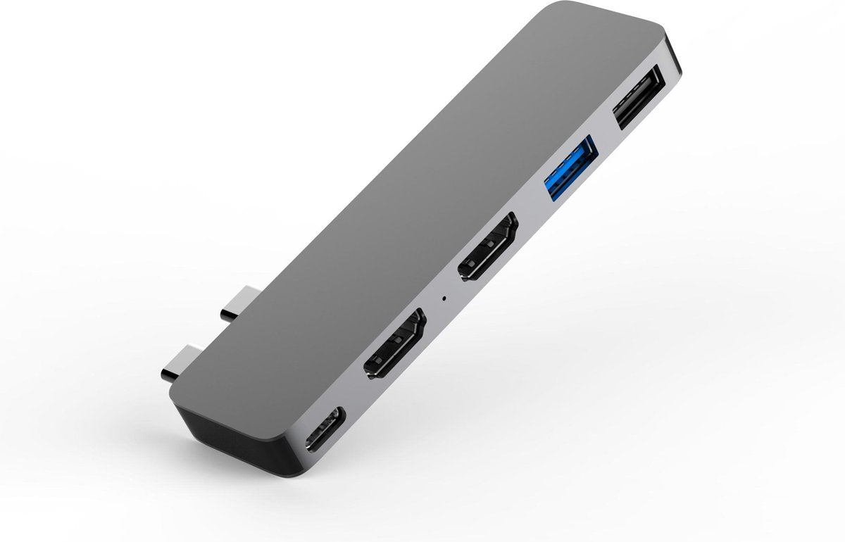 SBVR DS21 | 6 in 2 USB-C Adapter Docking Station | 2* HDMI (Ultra HD | 4K@60Hz) / USB-C 3.1 / 2* USB-A | Hub geschikt voor MacBook Air & MacBook Pro
