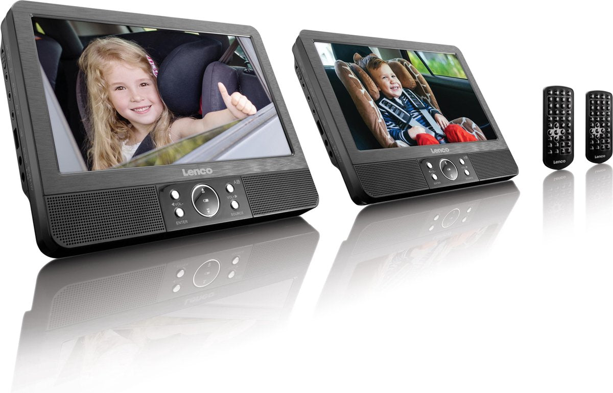 Lenco DVP-928 - Portable DVD-speler met batterij - 9 inch - Zwart