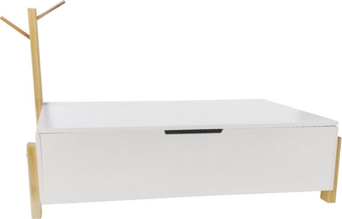 Speelgoedkist opbergkist pukkie kinderkamer 90 cm breed wit