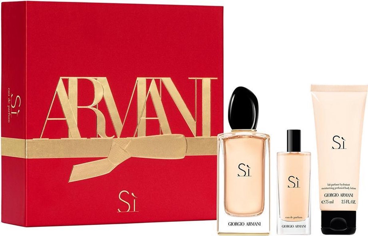 Si 100ml Edp + 10ml Edp + Bodylotion - Armani set