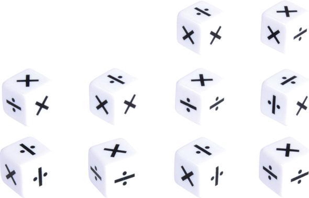 rekensymbolen dobbelstenen set van 10 stuks