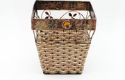 Metaal Mand - Brons - 23.5x23.5x24.5cm